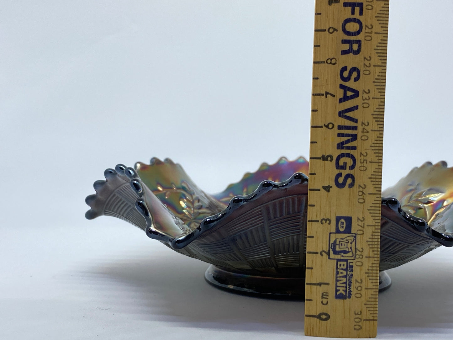 Carnival Glass - Vintage Northwood 3 fruits amethyst bowl