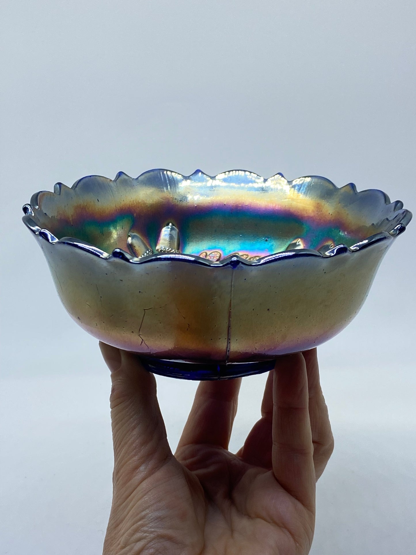 Northwood blue acorn bowl