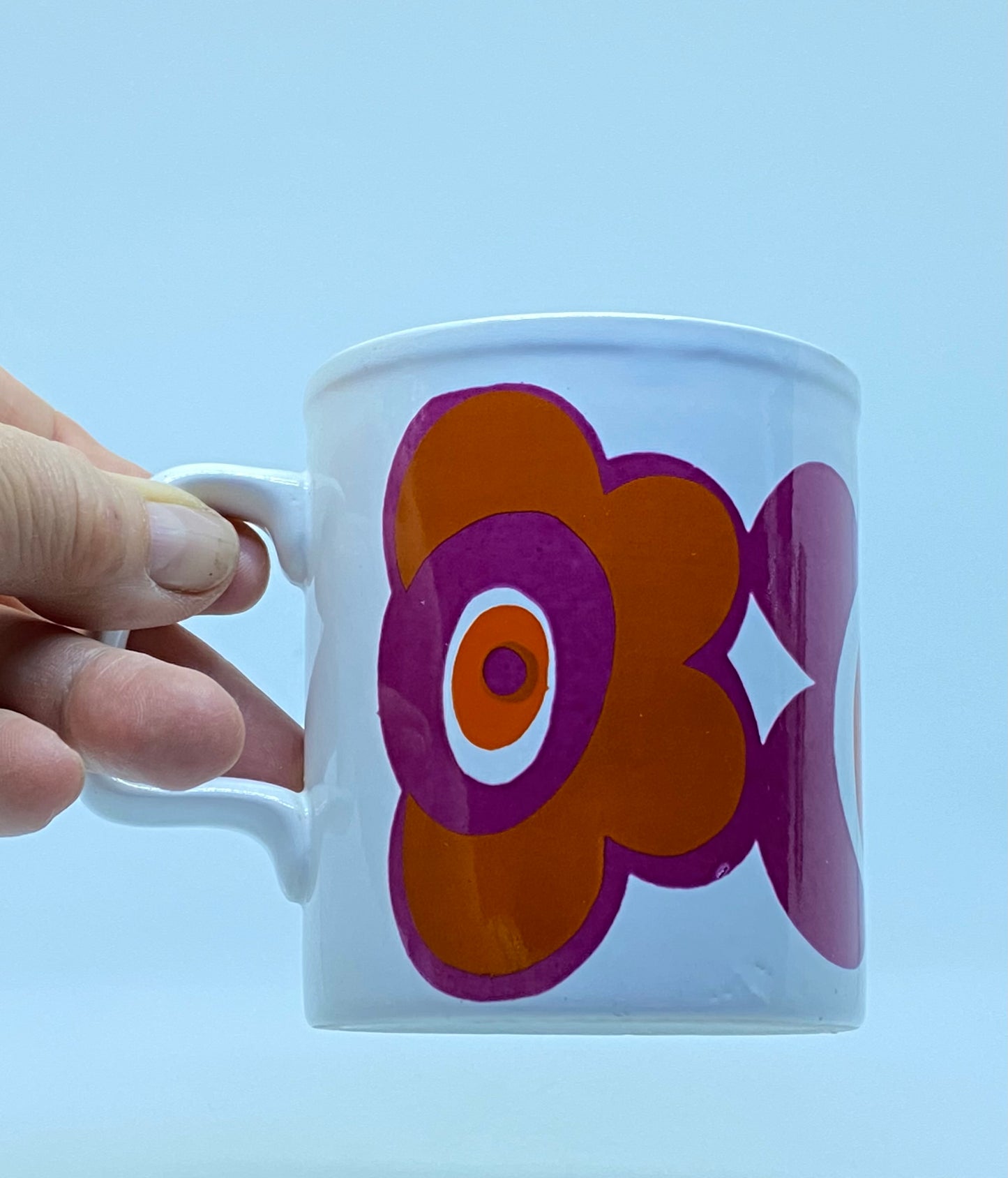 Staffordshire flower ironstone mug