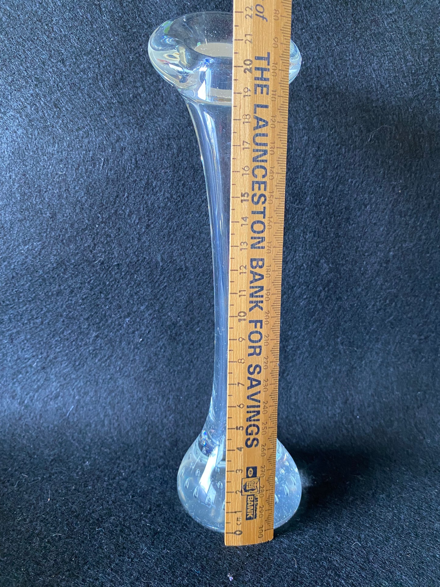Aseda Sweden clear glass Jack in the Pulpit bud vase