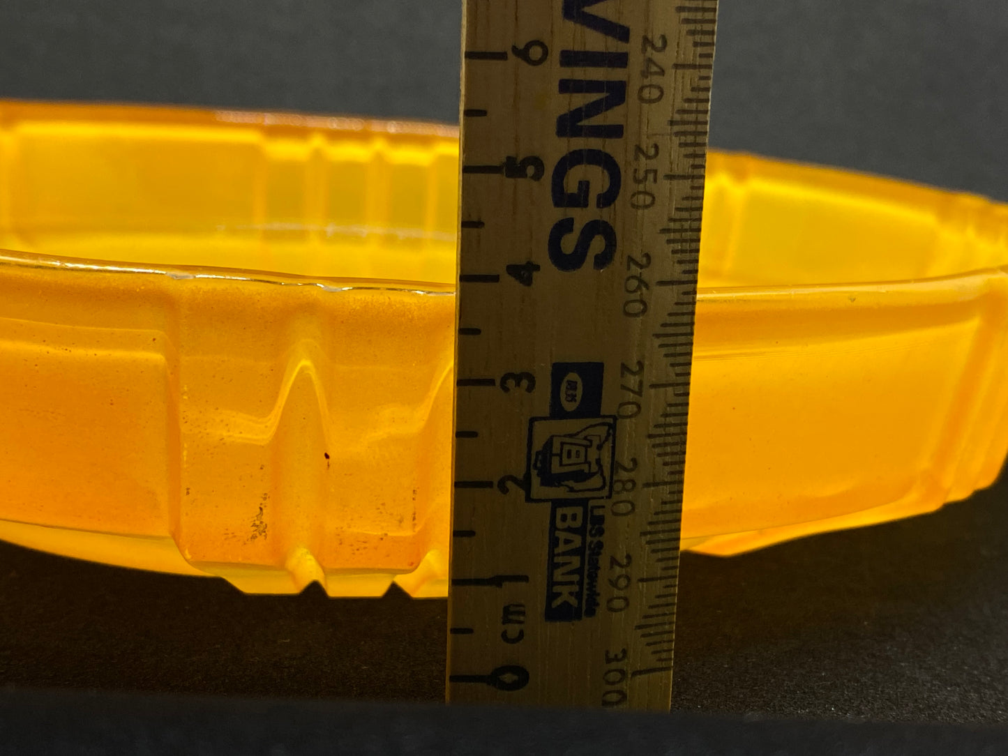 Art Deco style glass bowl - orange