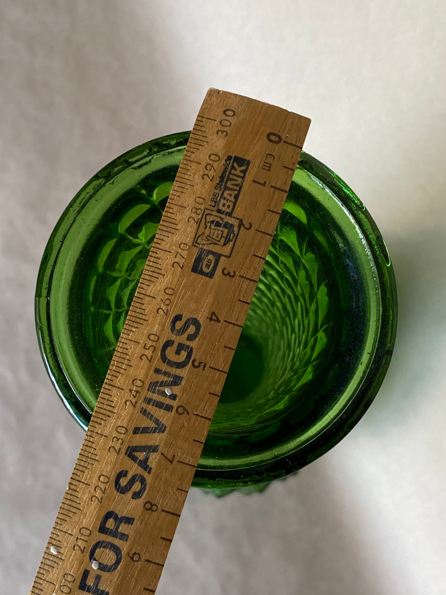 Empoli diamond point green glass vase/water carafe