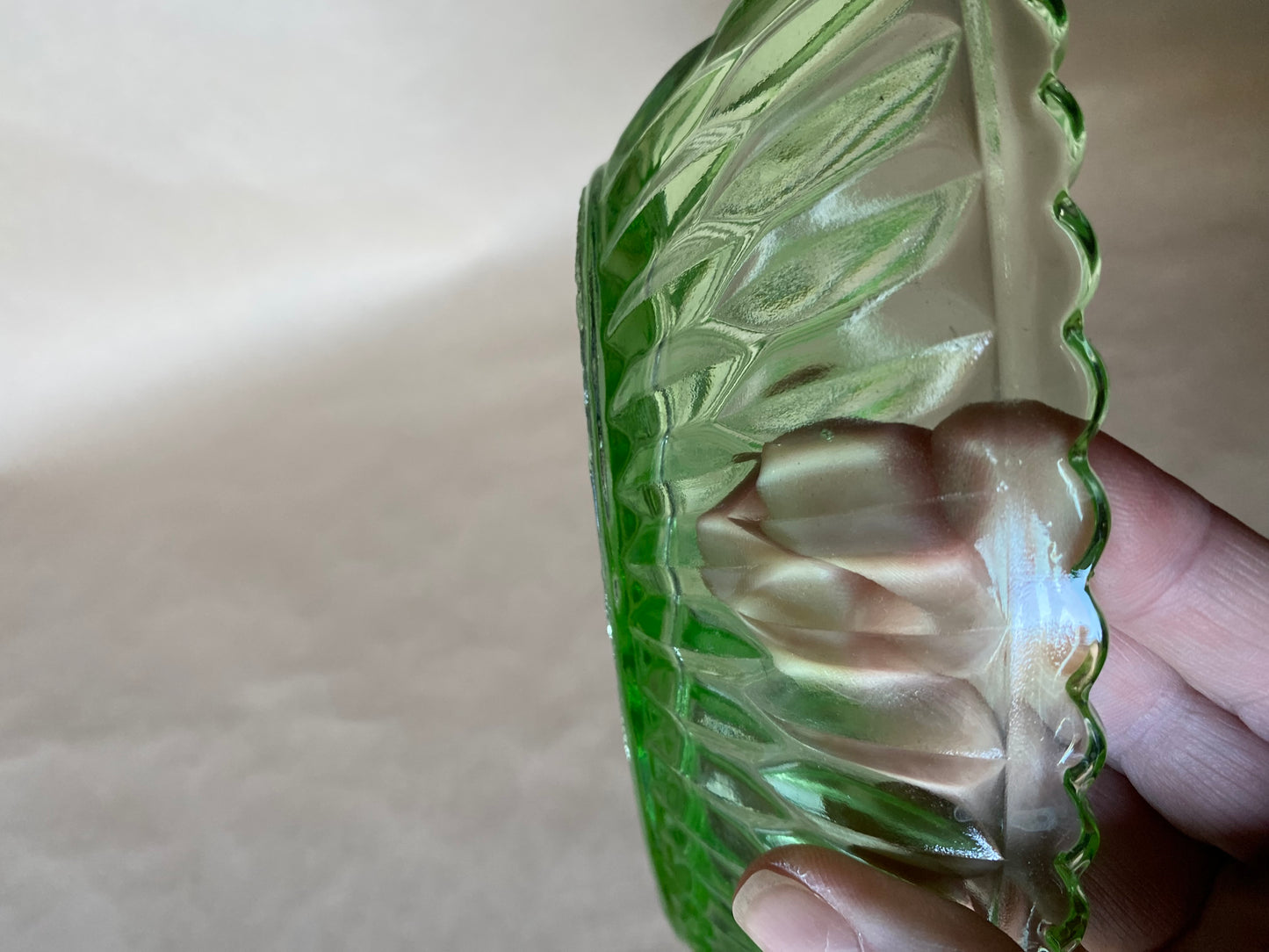 Crown Crystal Australia Uranium glass bowl