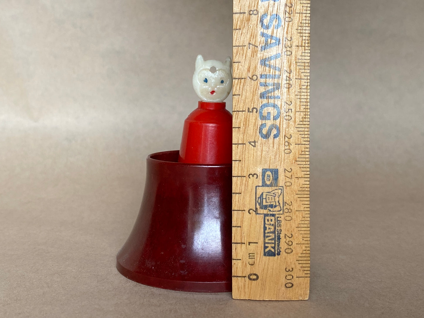 1950s cat bell + Bakelite egg cup