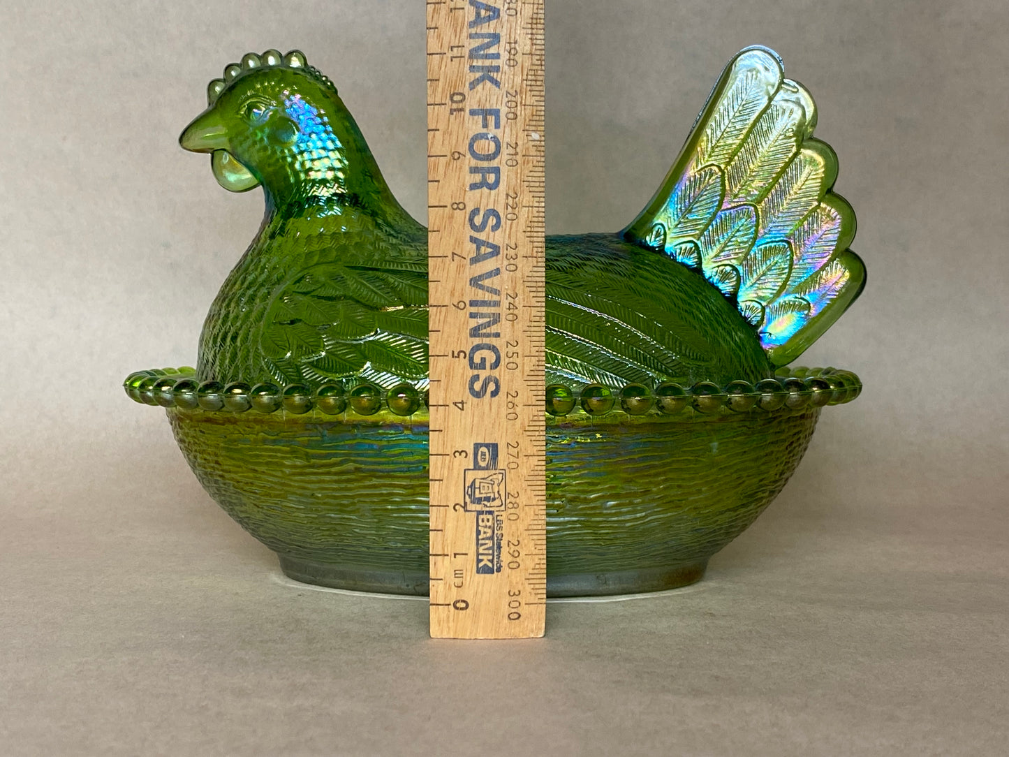 Indiana Glass Carnival Glass Hen on Nest