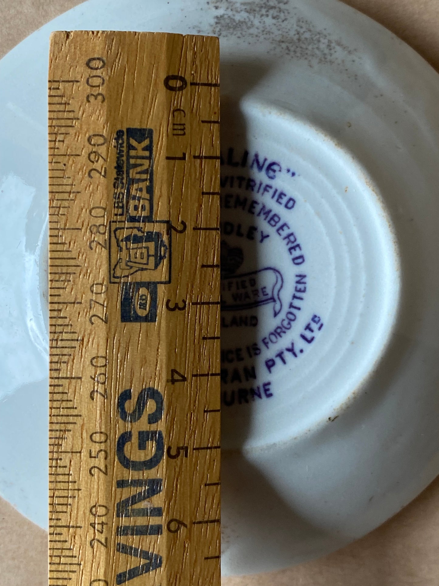 Vintage 1950s Seppelts Super Vitrified ceramic advertising wine coaster
