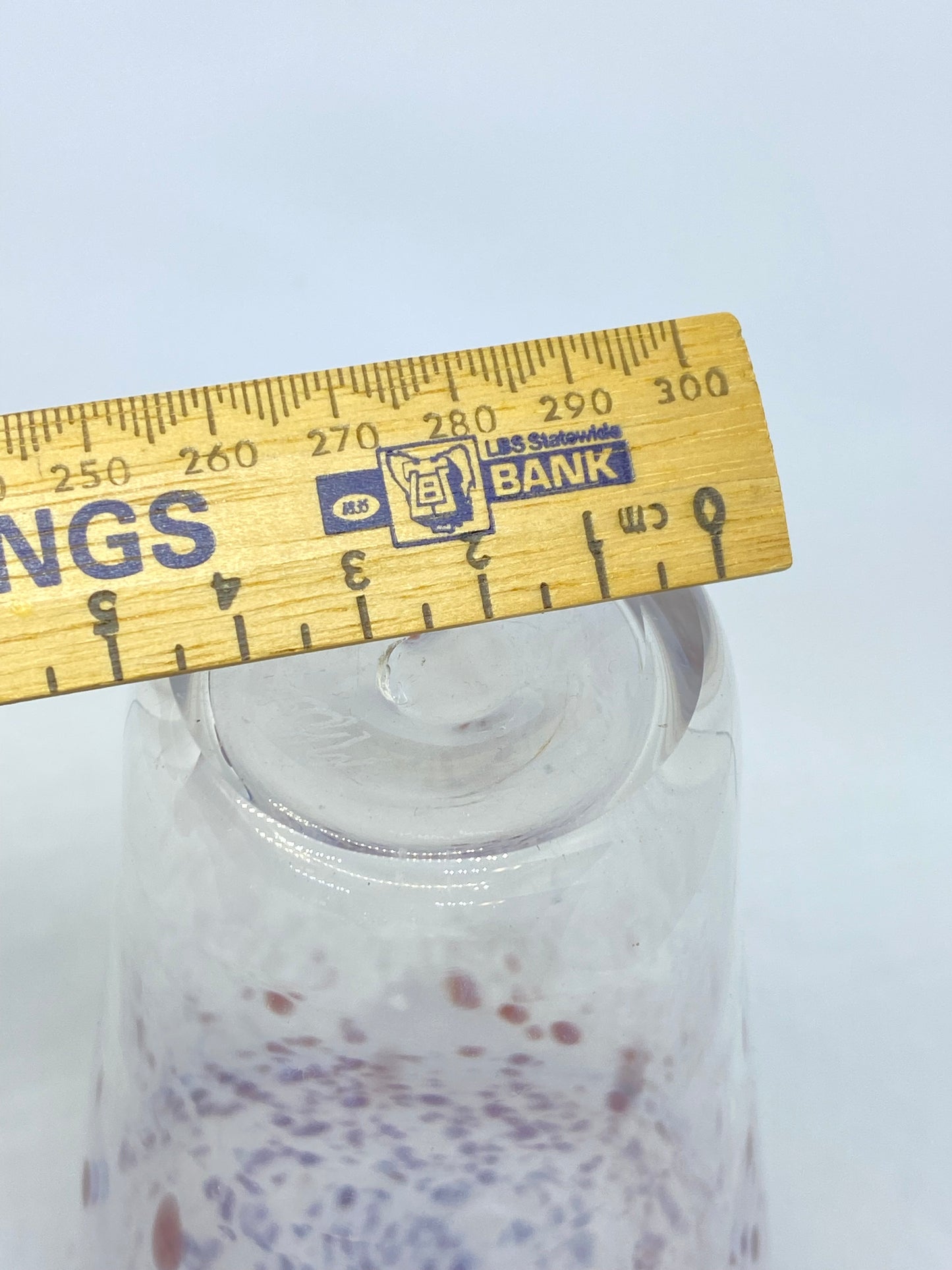 Michael Hook Studio Art glass vase /signed - - Red Speckled