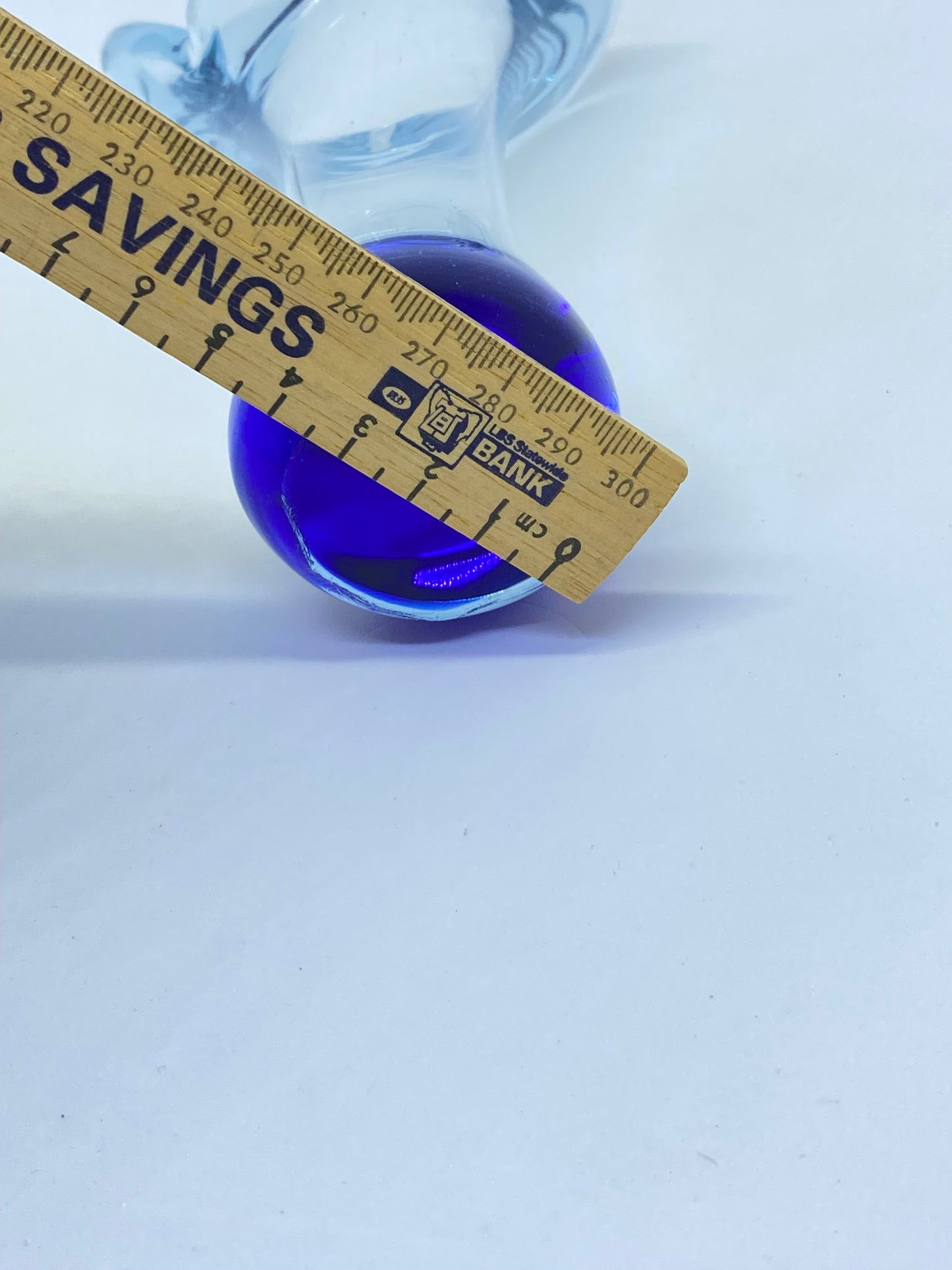 Vintage 1960's Swedish Art Glass Aseda Glasbruk Blue designed by Bo Borgstrom