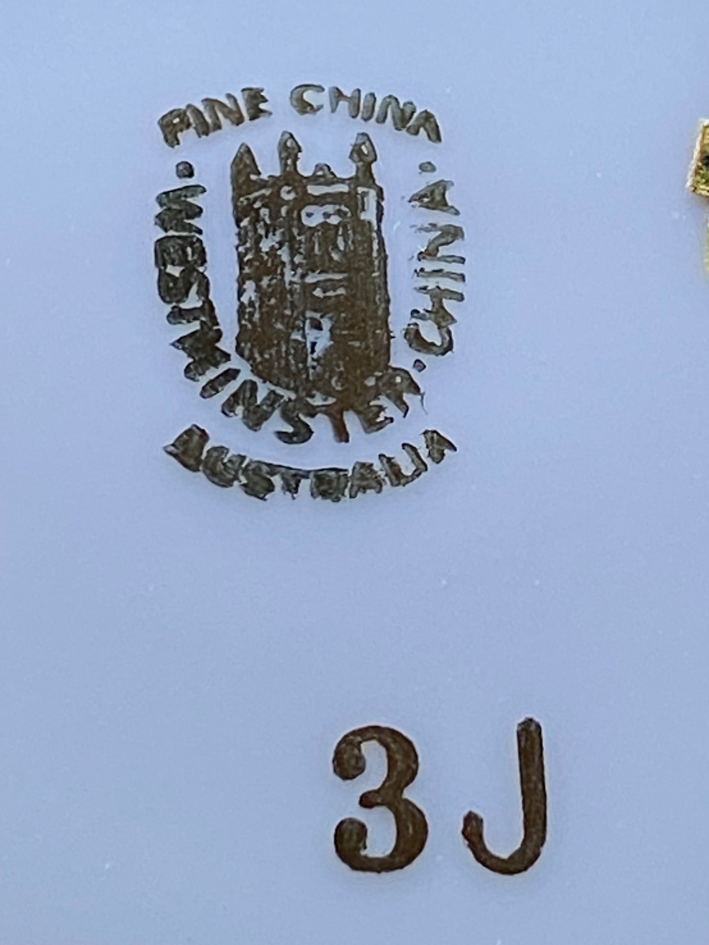 1970s Westminster China Australia- Tasmania tourist plate - 22 carat gold rim