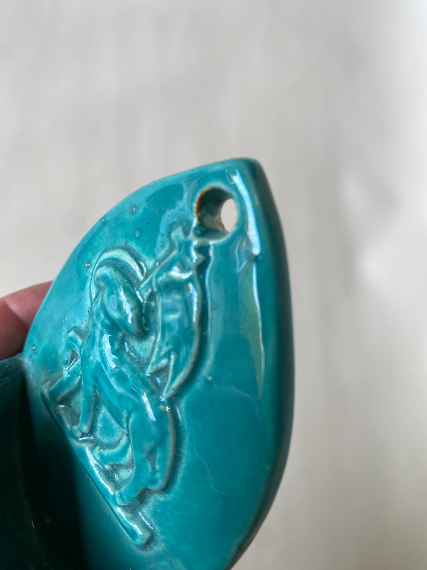 Vintage Holy Water font - French - Lamb Agnus Dei