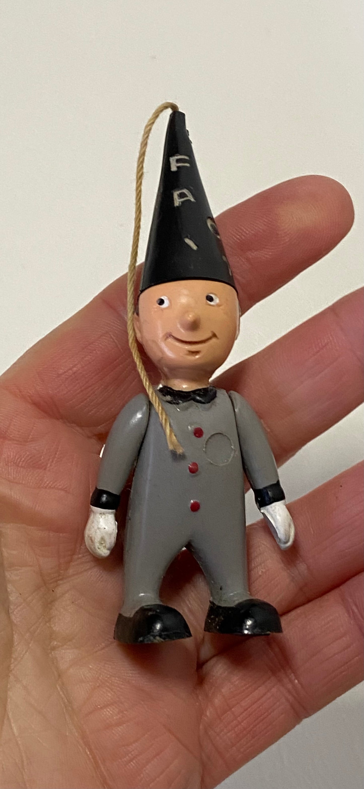 1970s FACITMAN mascot- grey - Made in Hong Kong