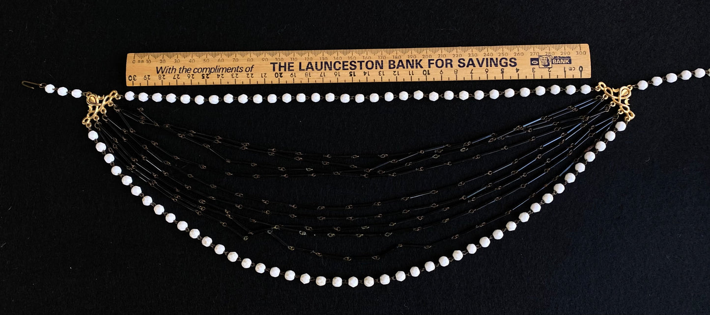 Vintage Bakelite and metal strung necklace