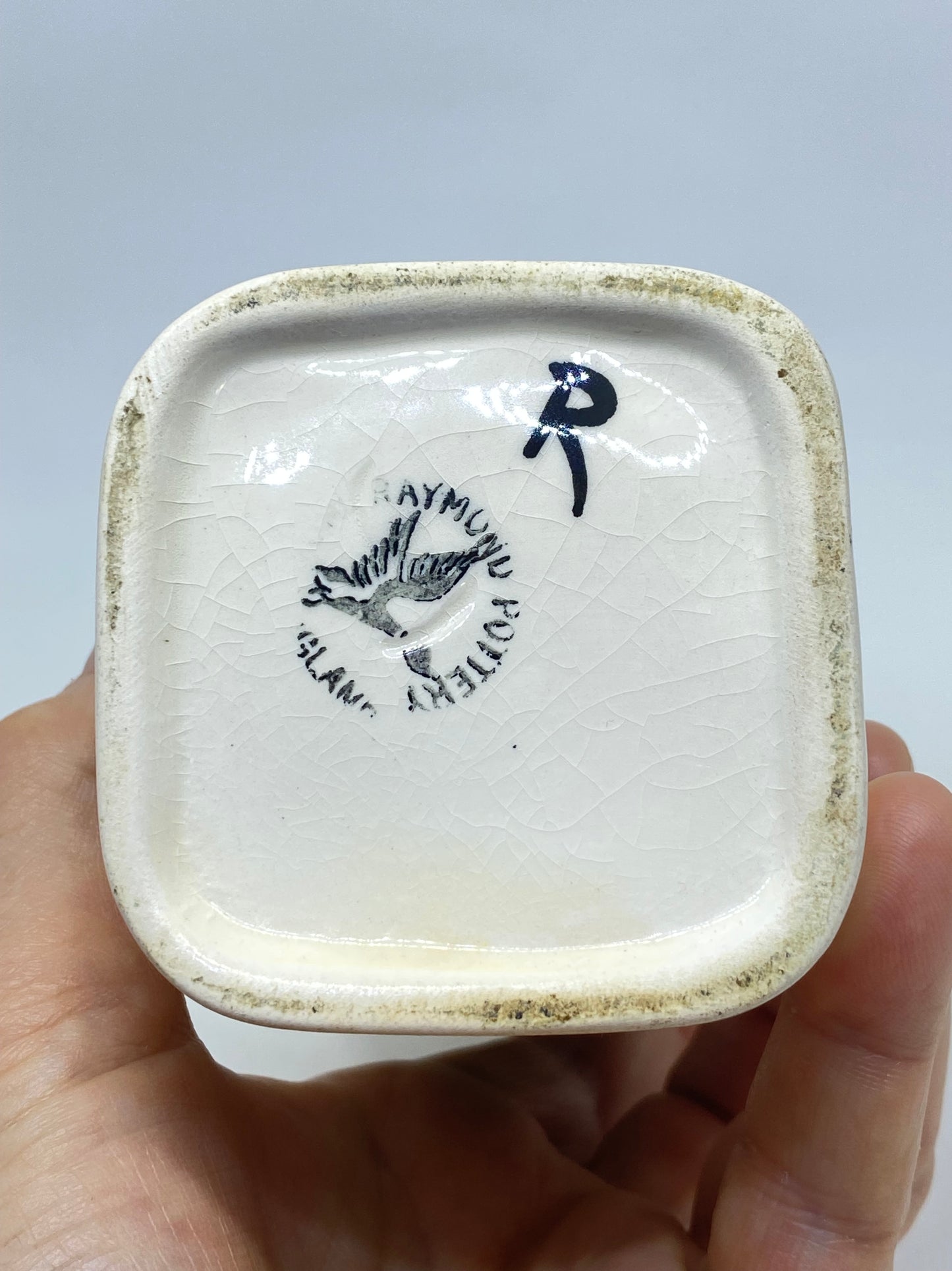 Babbacombe Toni Raymond Pottery Vintage, Spring Onions jar 12 cm 1960's