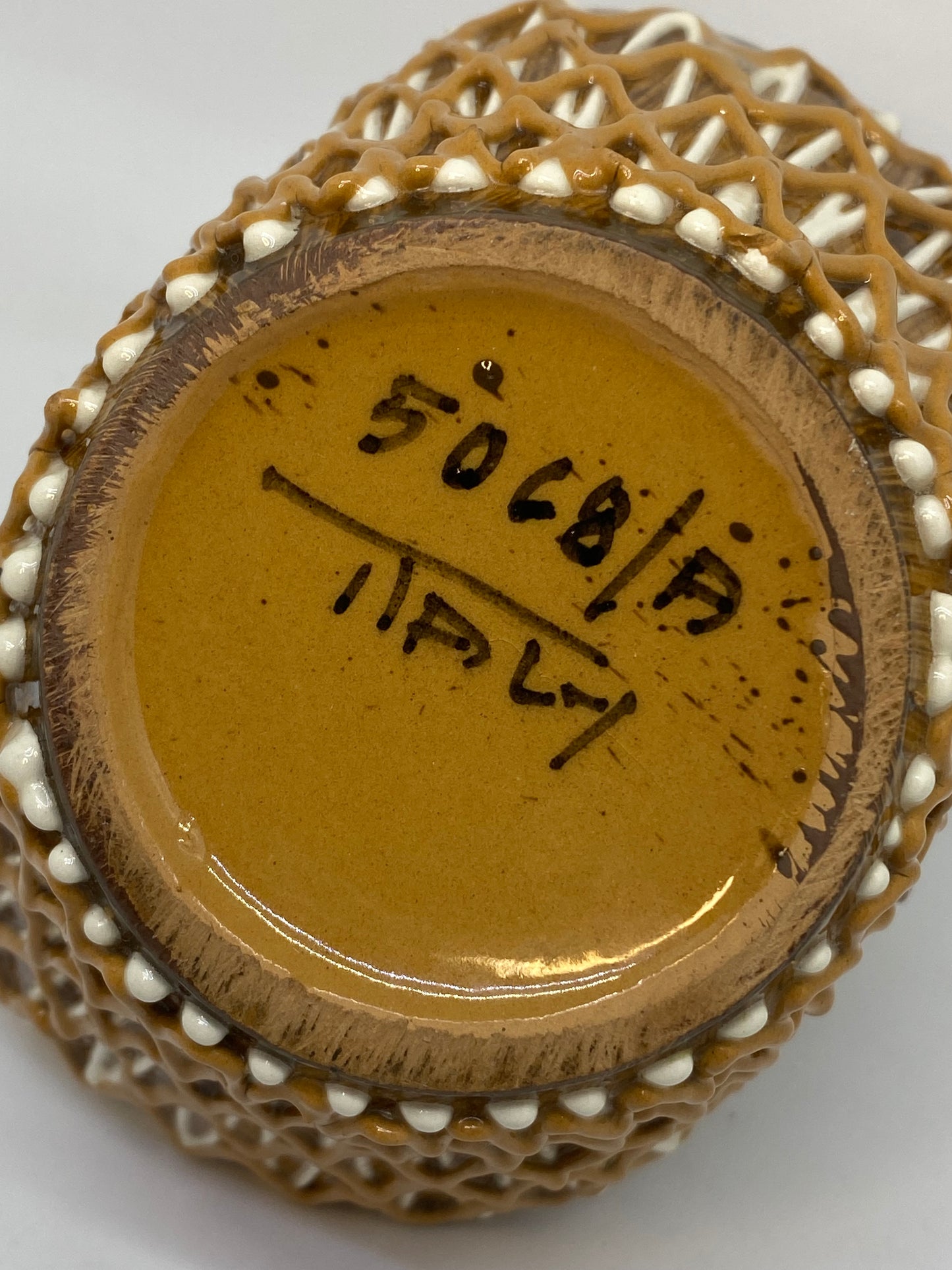 Fratelli Fanciullacci, Italy, c1950s pottery Basket