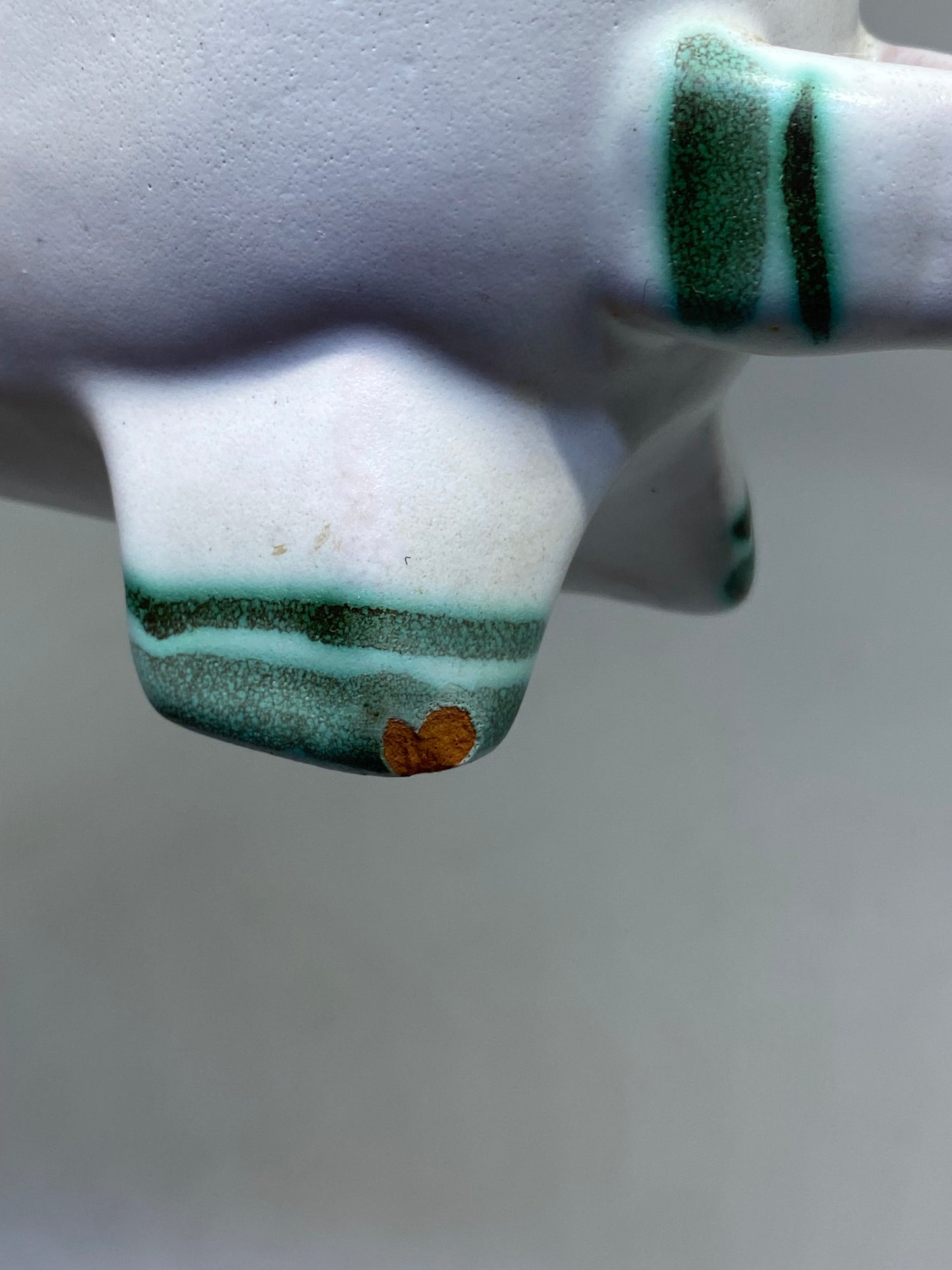 Hollohaza Hungary Hand Painted Ceramic Flask Vintage - Red Ware Jug