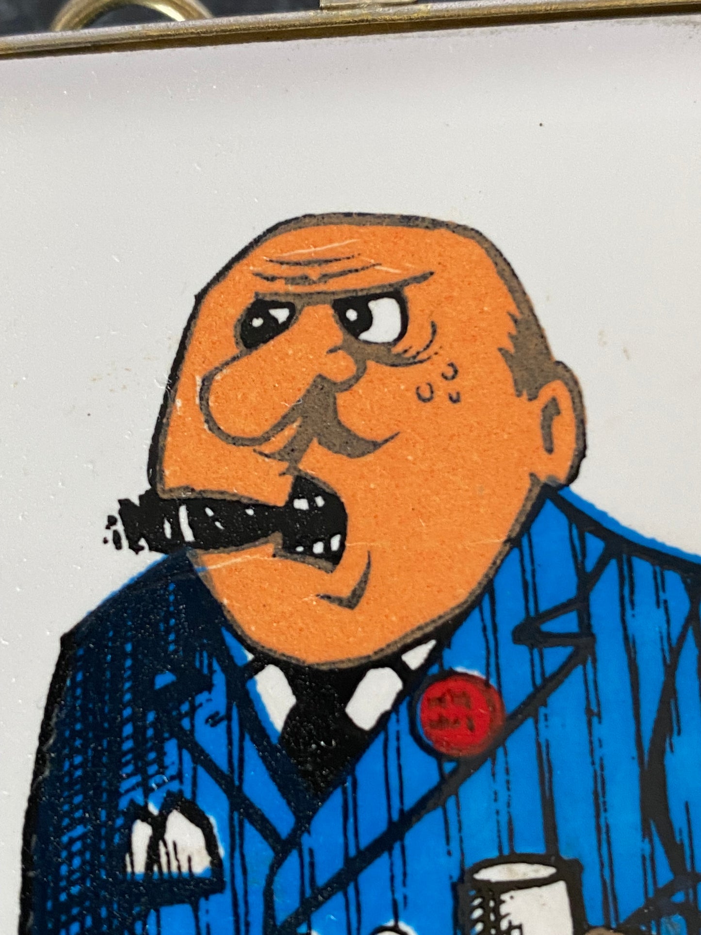1960s satirical humour trivet- Wall Street - "Want to Make a Killing in the Stock Market?"