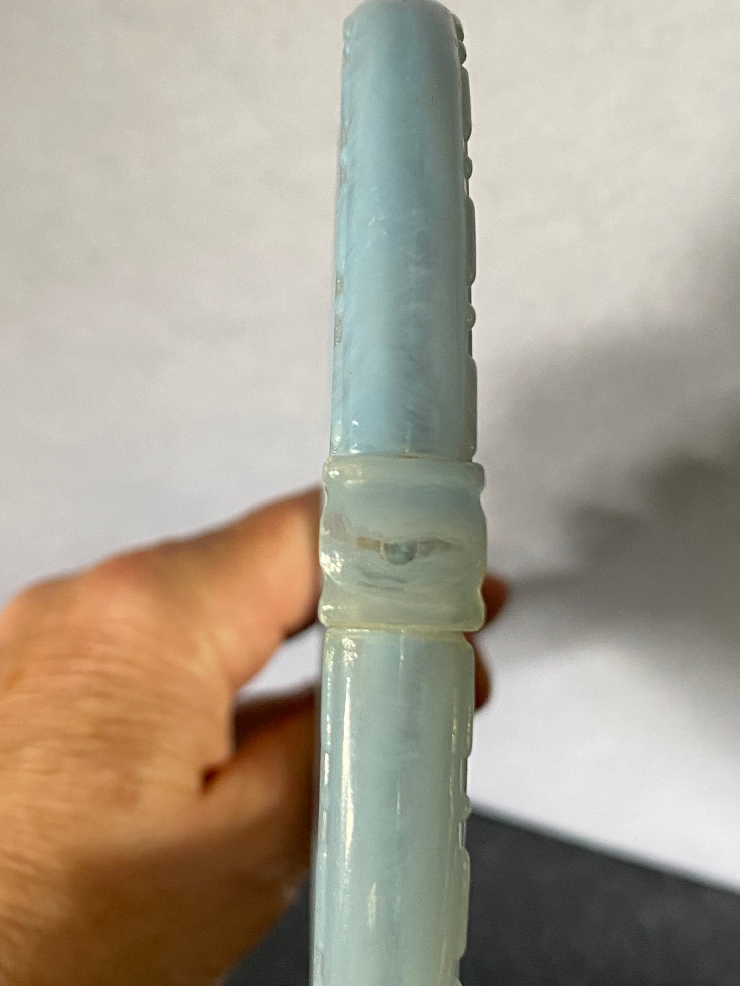 Vintage Ballerina from Swan Lake: Blue Bakelite/Celluloid Hand mirror