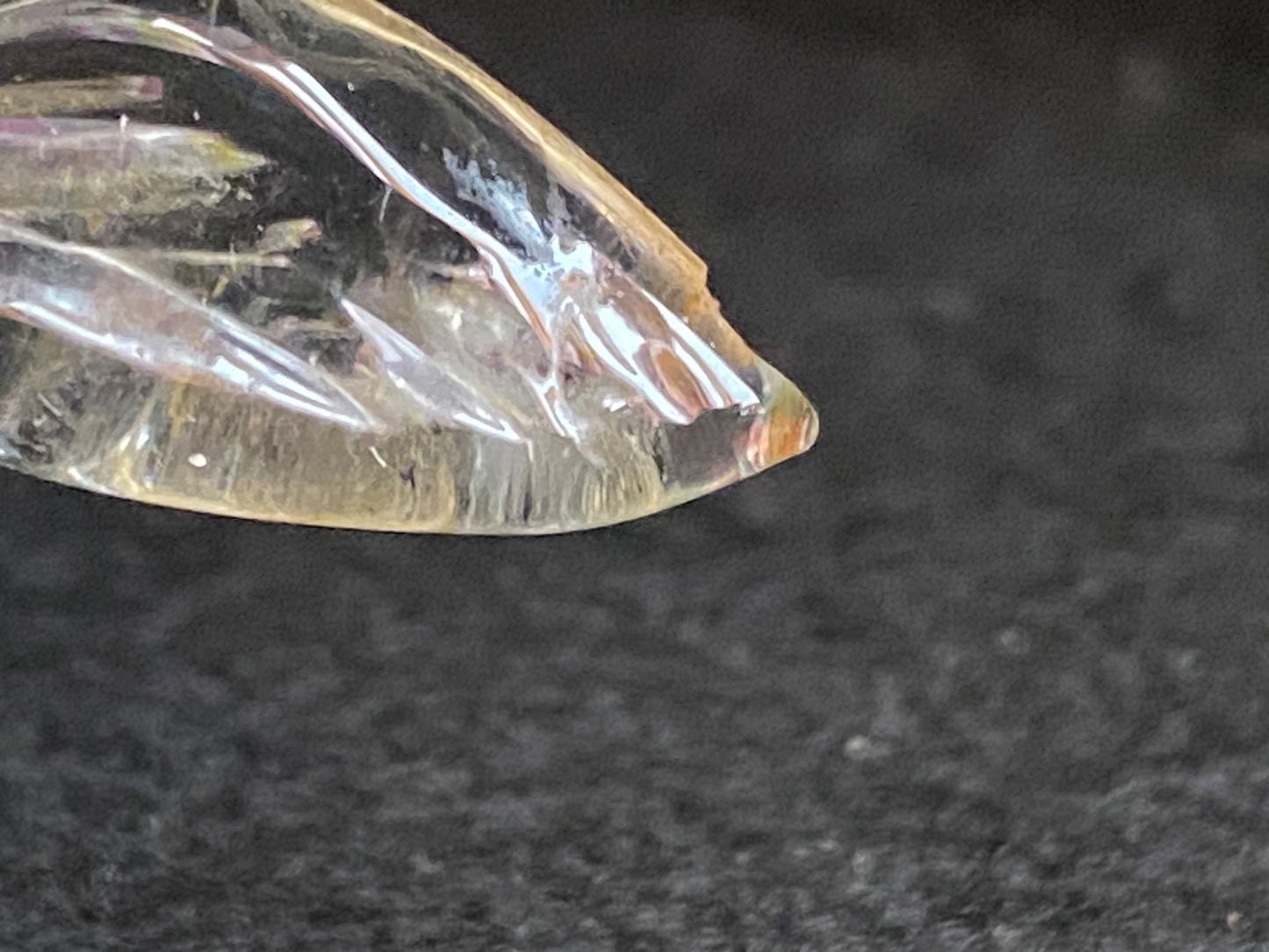 Vintage Studio Art Glass - Hokitika Glass Dolphin with original sticker (and slightly munted tail...)