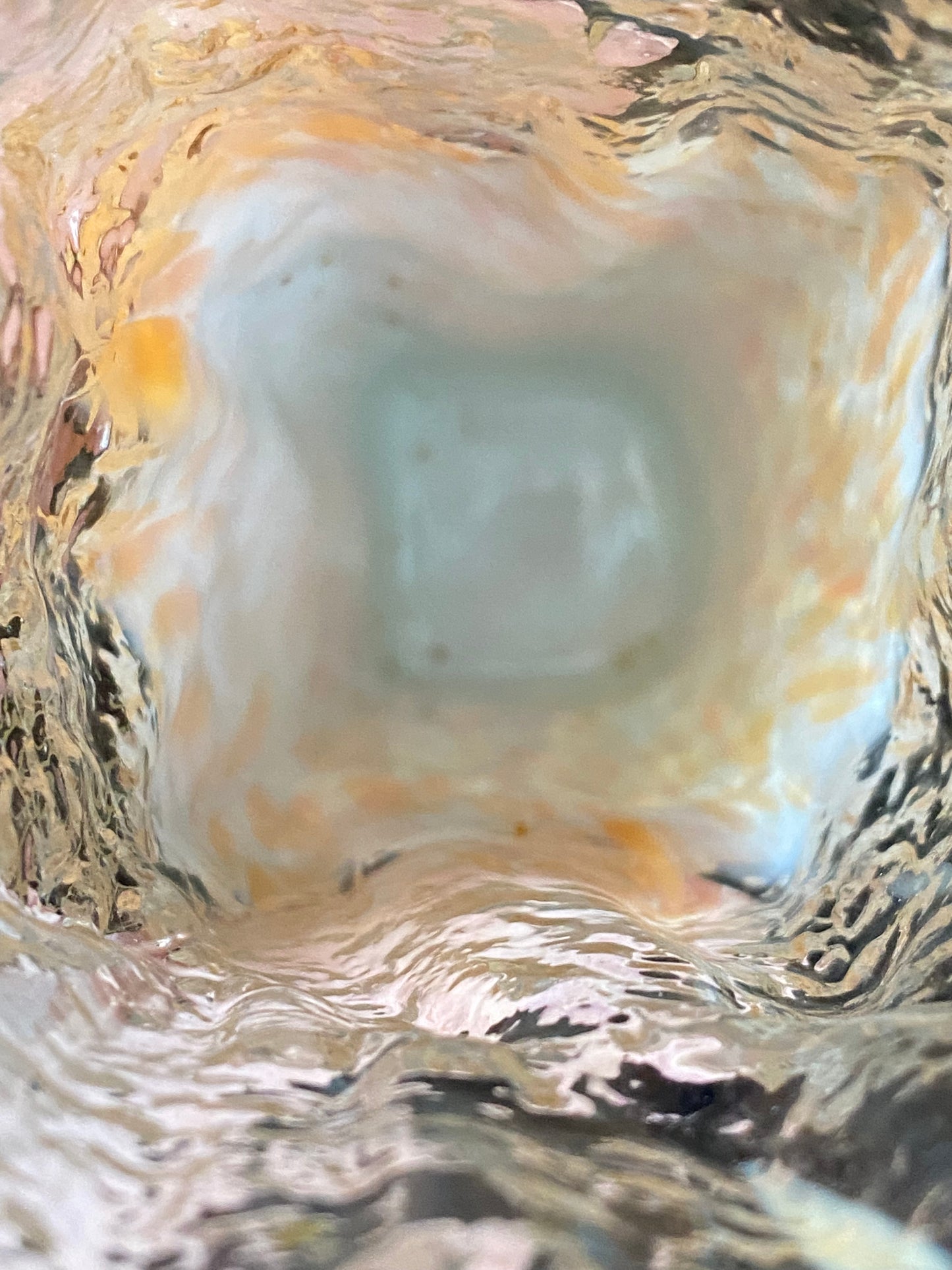 Vintage Japanese Tajima Bark Textured Cased Vase (NOT Whitefriars)