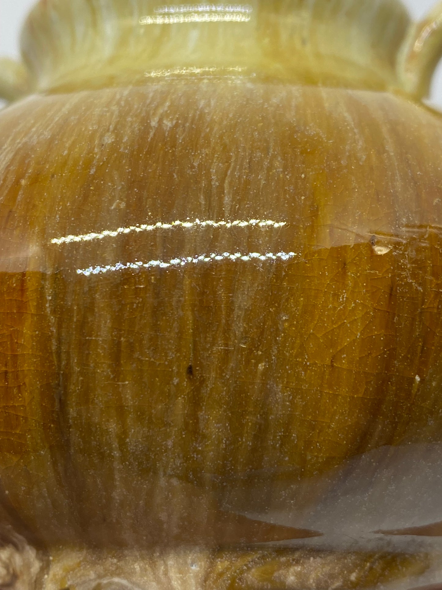 John Campbell A302 - 1934 - signed- 2 handled vase in caramel honey glaze