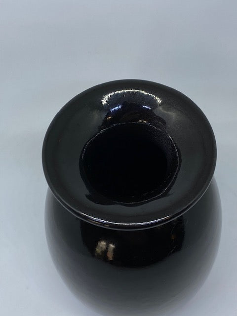West German Scheurich Vase 229-15 (black glaze - small)