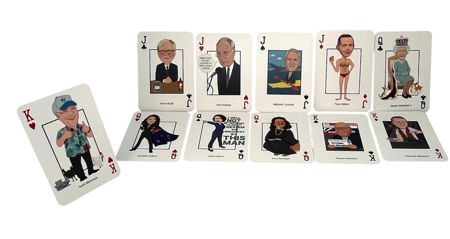 Australian Parliament playing cards