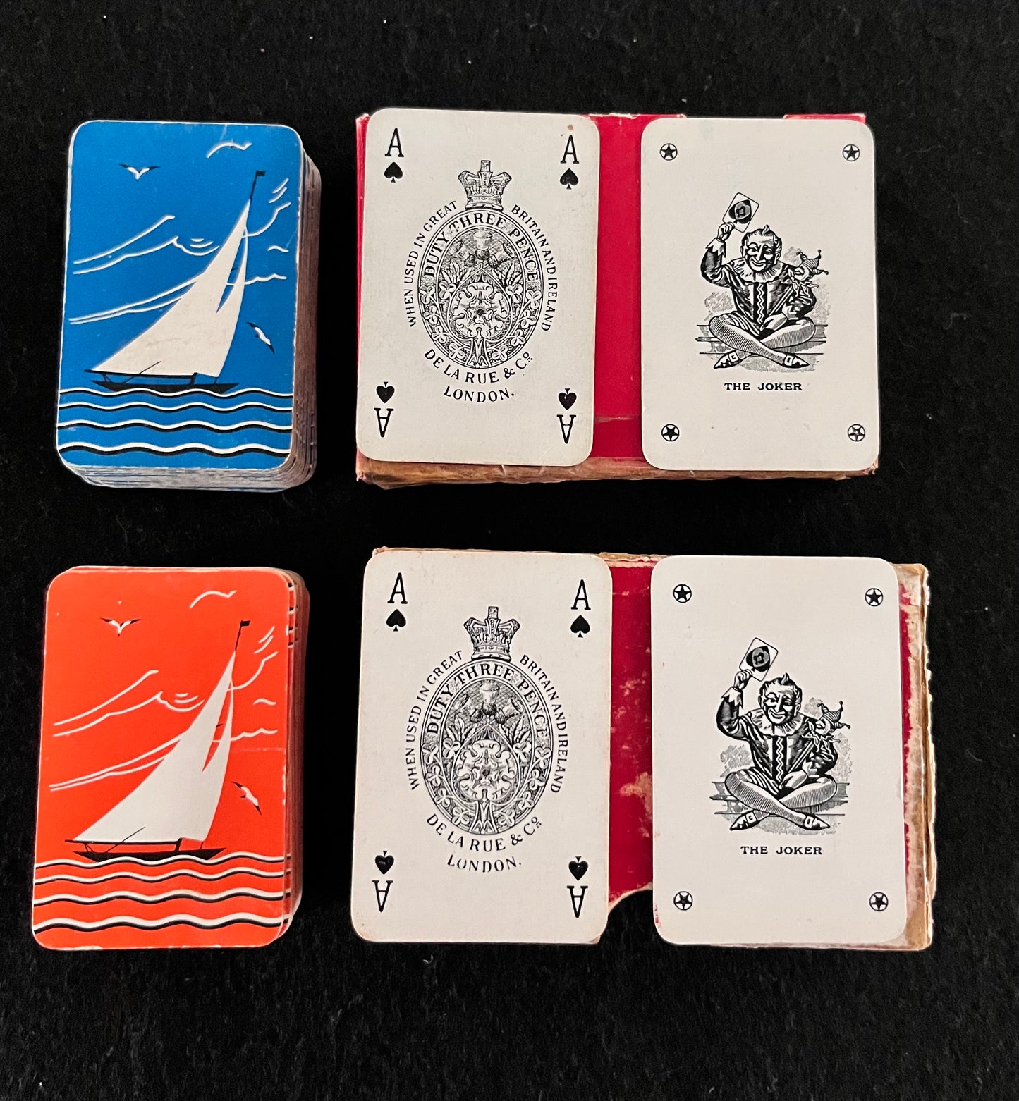 English Playing Cards - Miniature Antique De La Rue & Co.