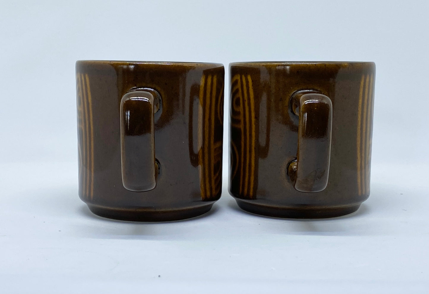 Crown Lynn NZ (2 cups)- Māori design #2