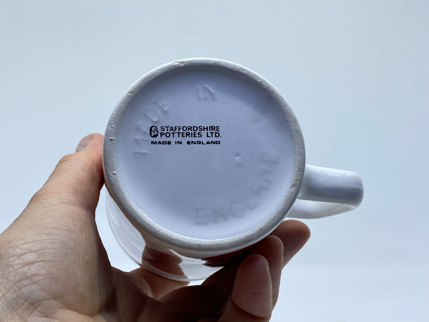 Staffordshire flower ironstone mug