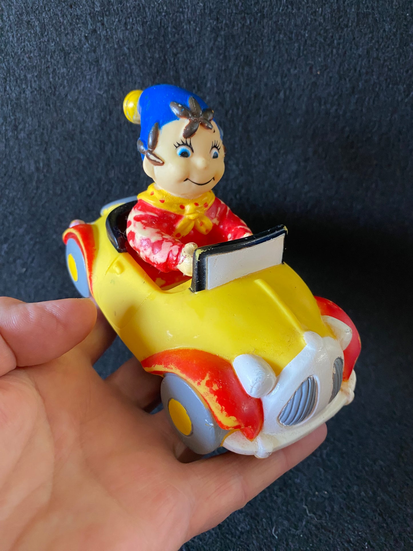 Vintage Noddy rubber/plastic toy car