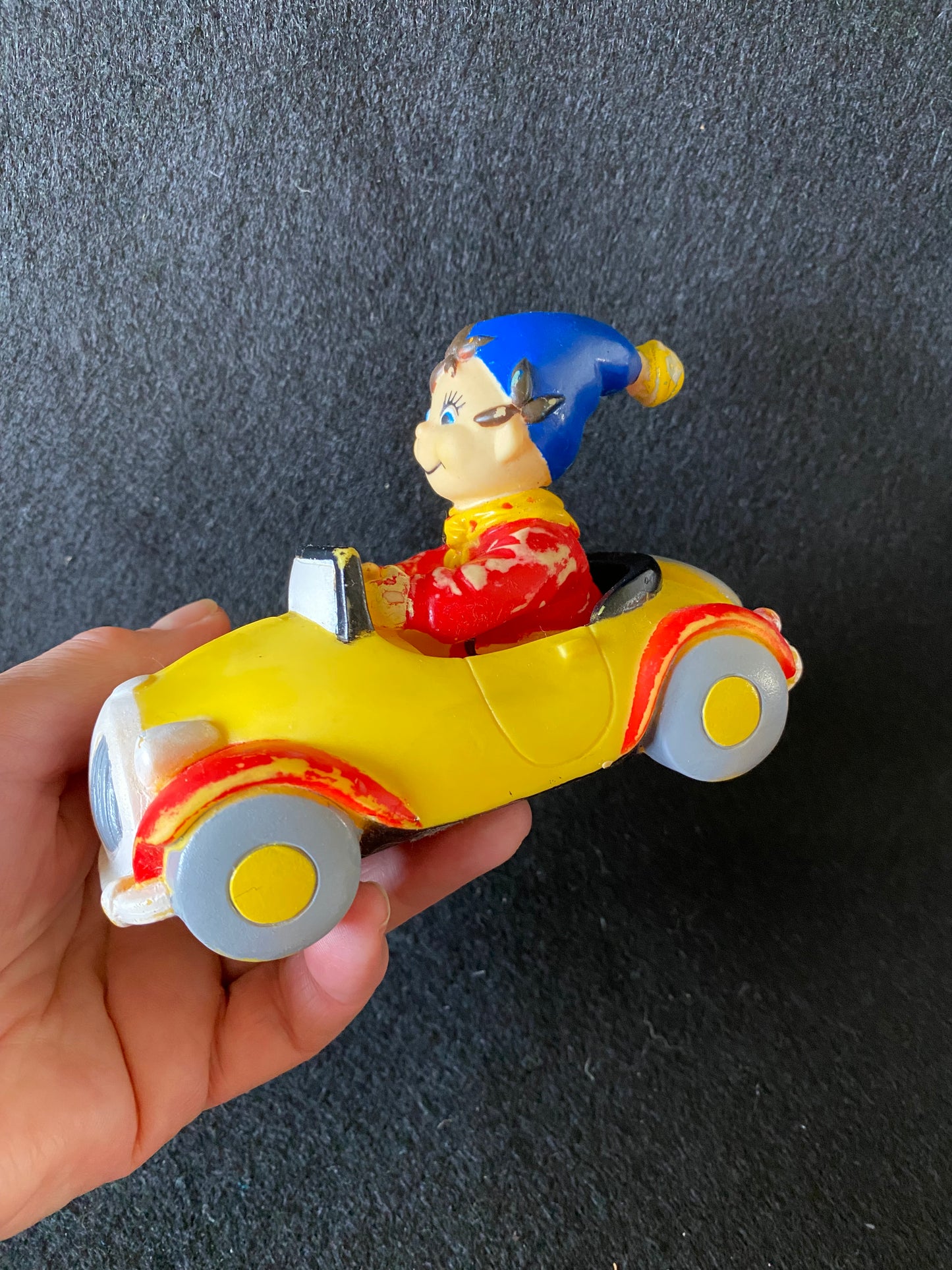 Vintage Noddy rubber/plastic toy car