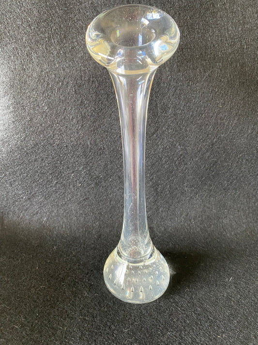 Aseda Sweden clear glass Jack in the Pulpit bud vase