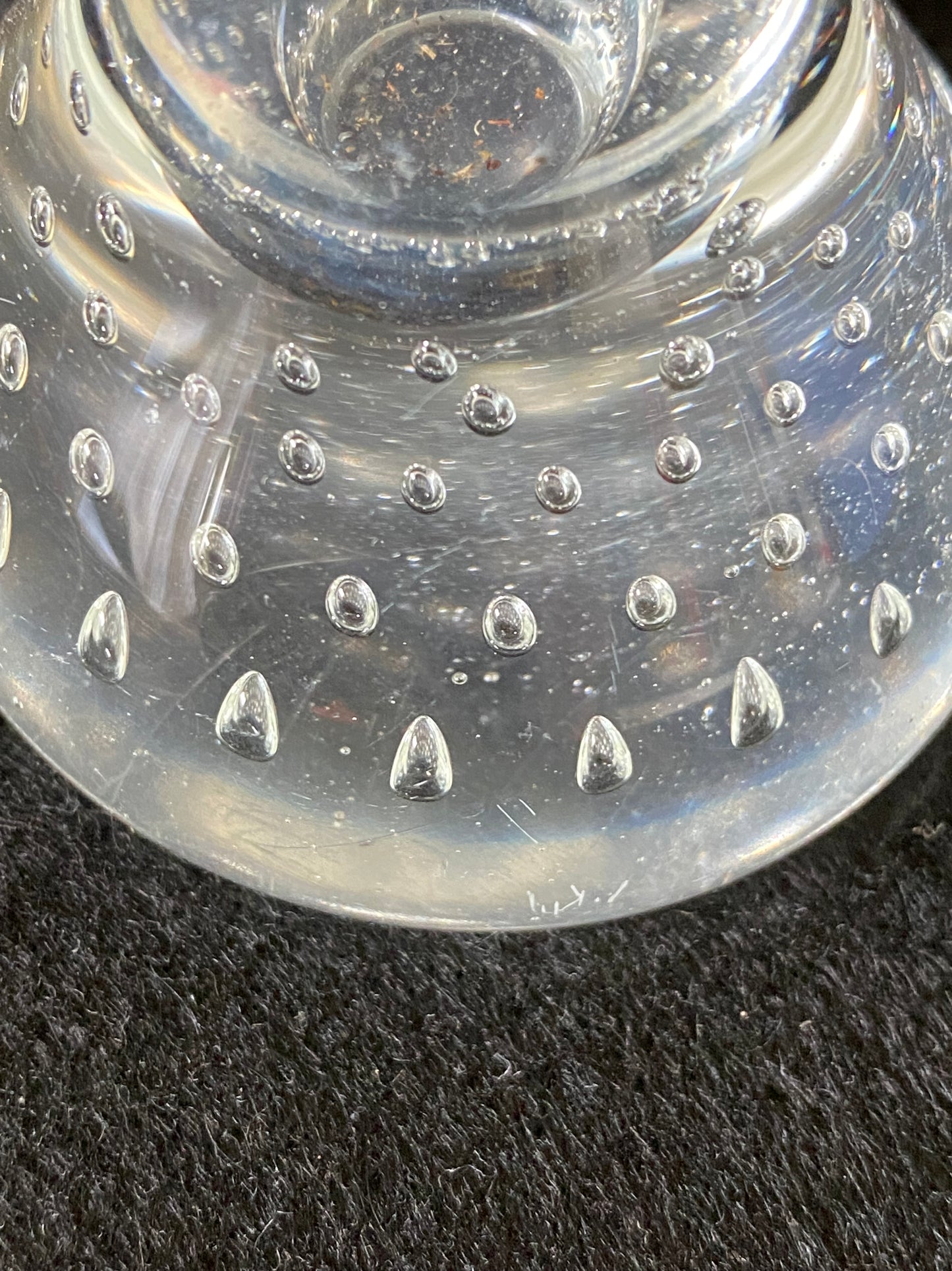 Aseda Sweden clear glass Jack in the Pulpit bud vase