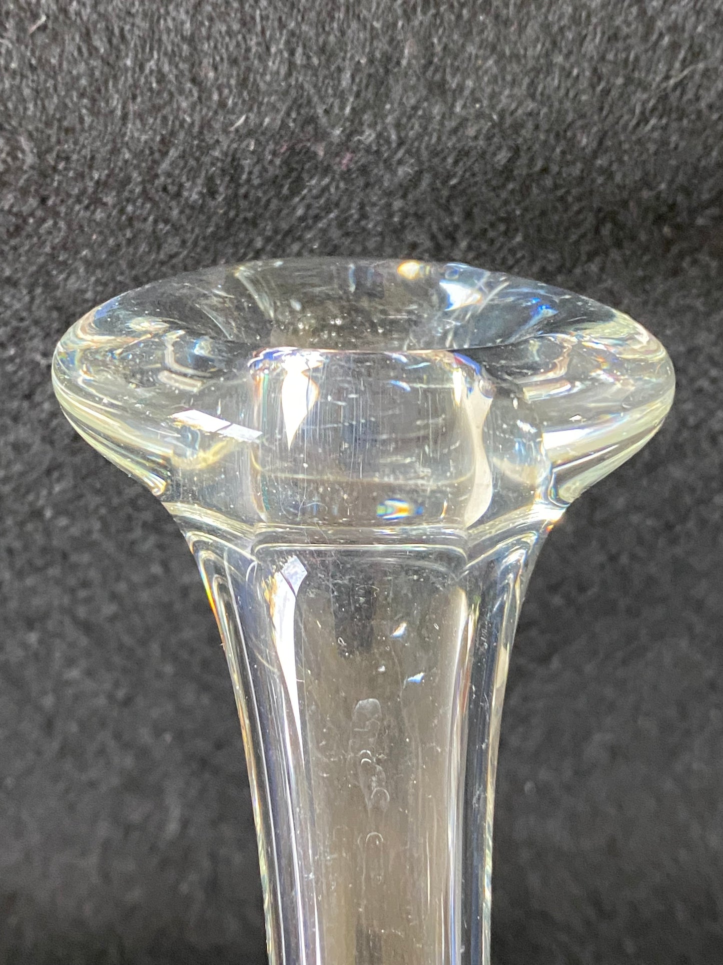 Aseda Sweden clear glass Jack in the Pulpit bud vase