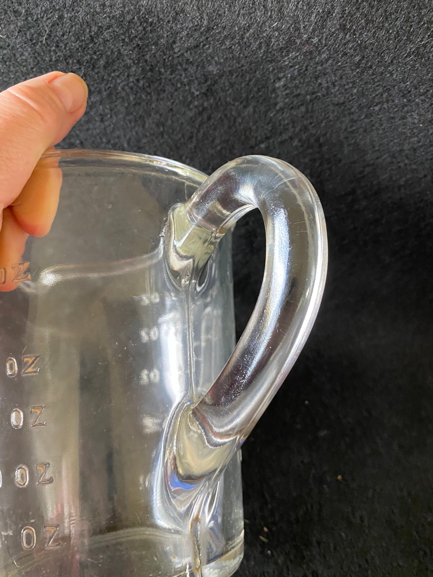 Clear Depression glass (1930s) measuring cup (5 cup/2 pints)