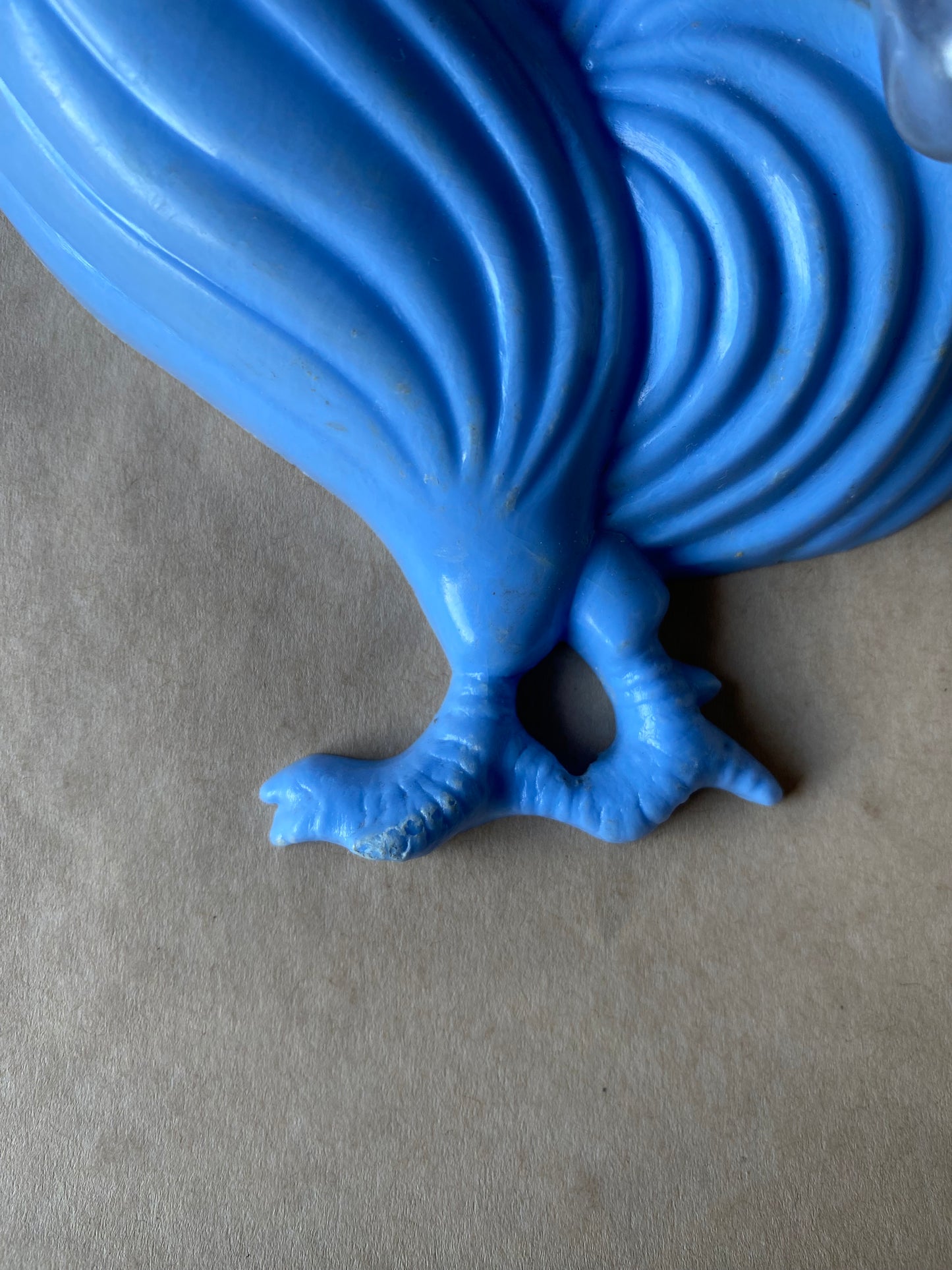 Vintage hard plastic rooster with sand timer