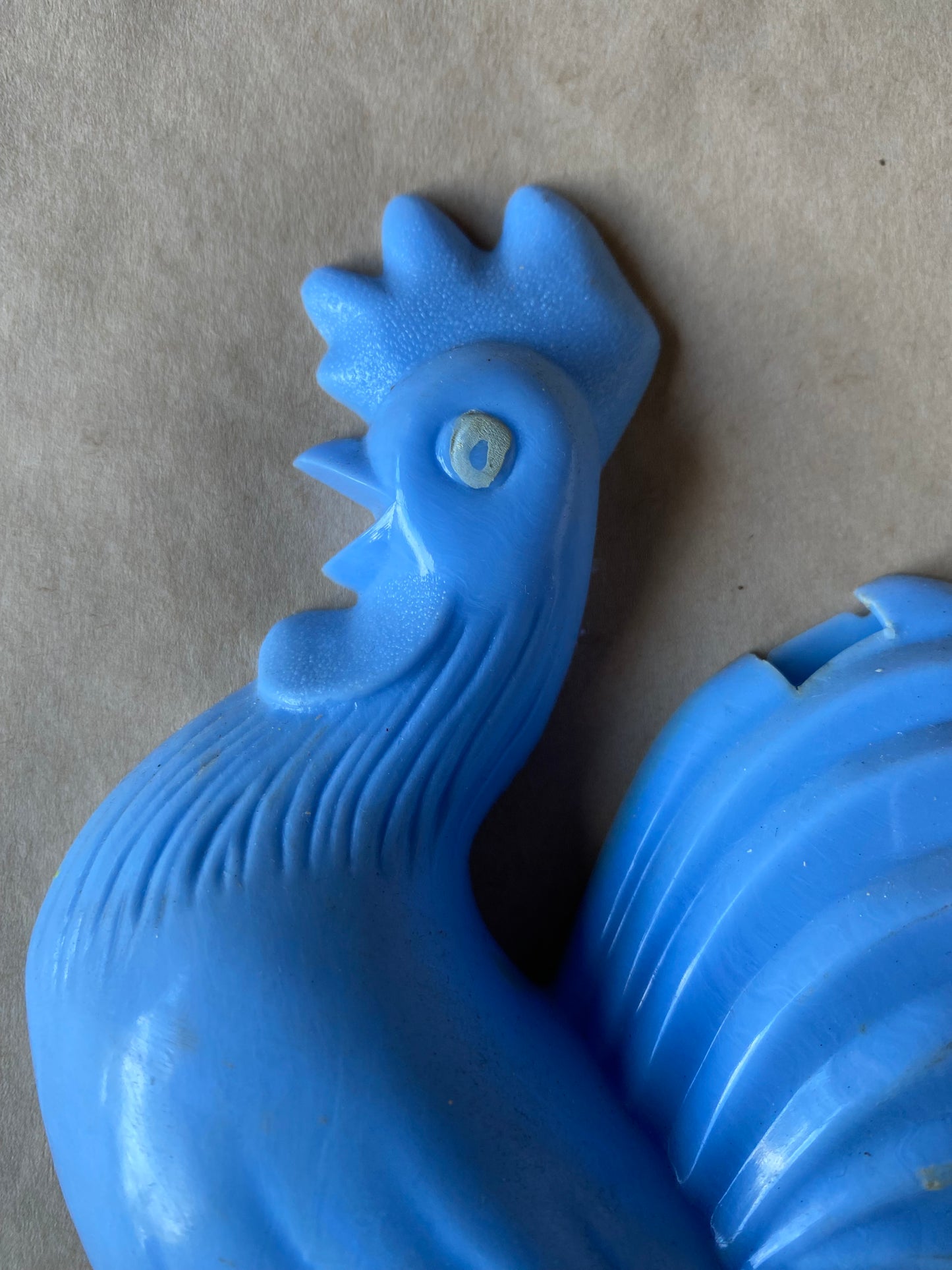 Vintage hard plastic rooster with sand timer