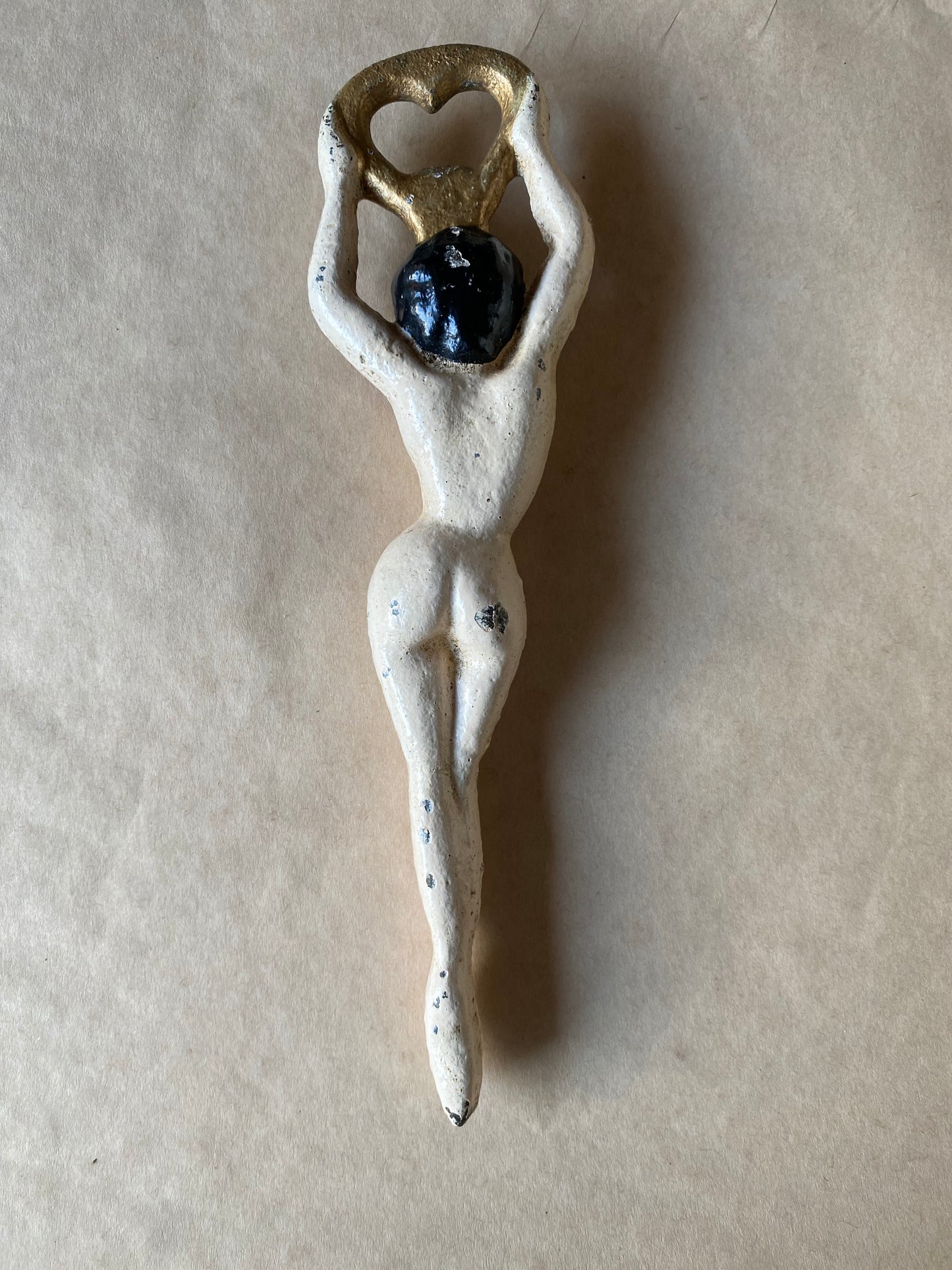 Cast iron bottle opener naked lady “Burlesque" style