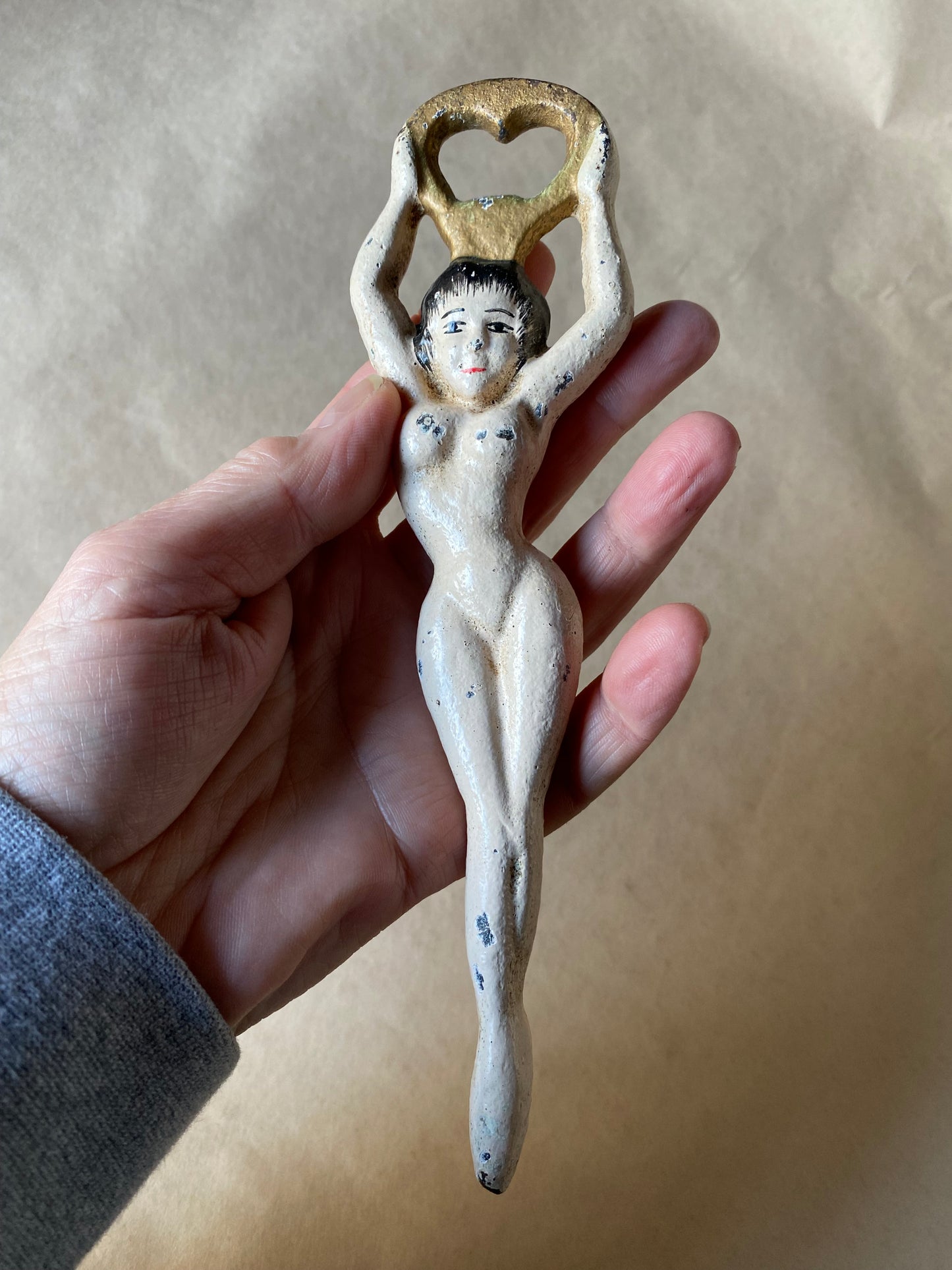 Cast iron bottle opener naked lady “Burlesque" style
