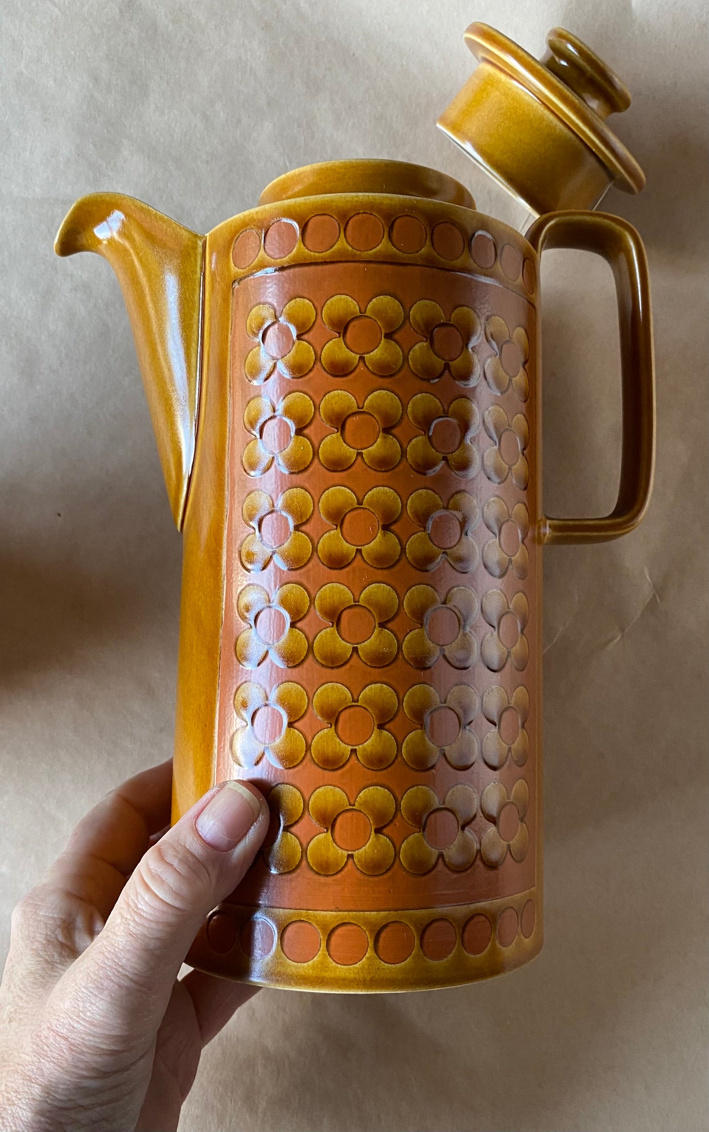 Hornsea Coffee Pot in Saffron design