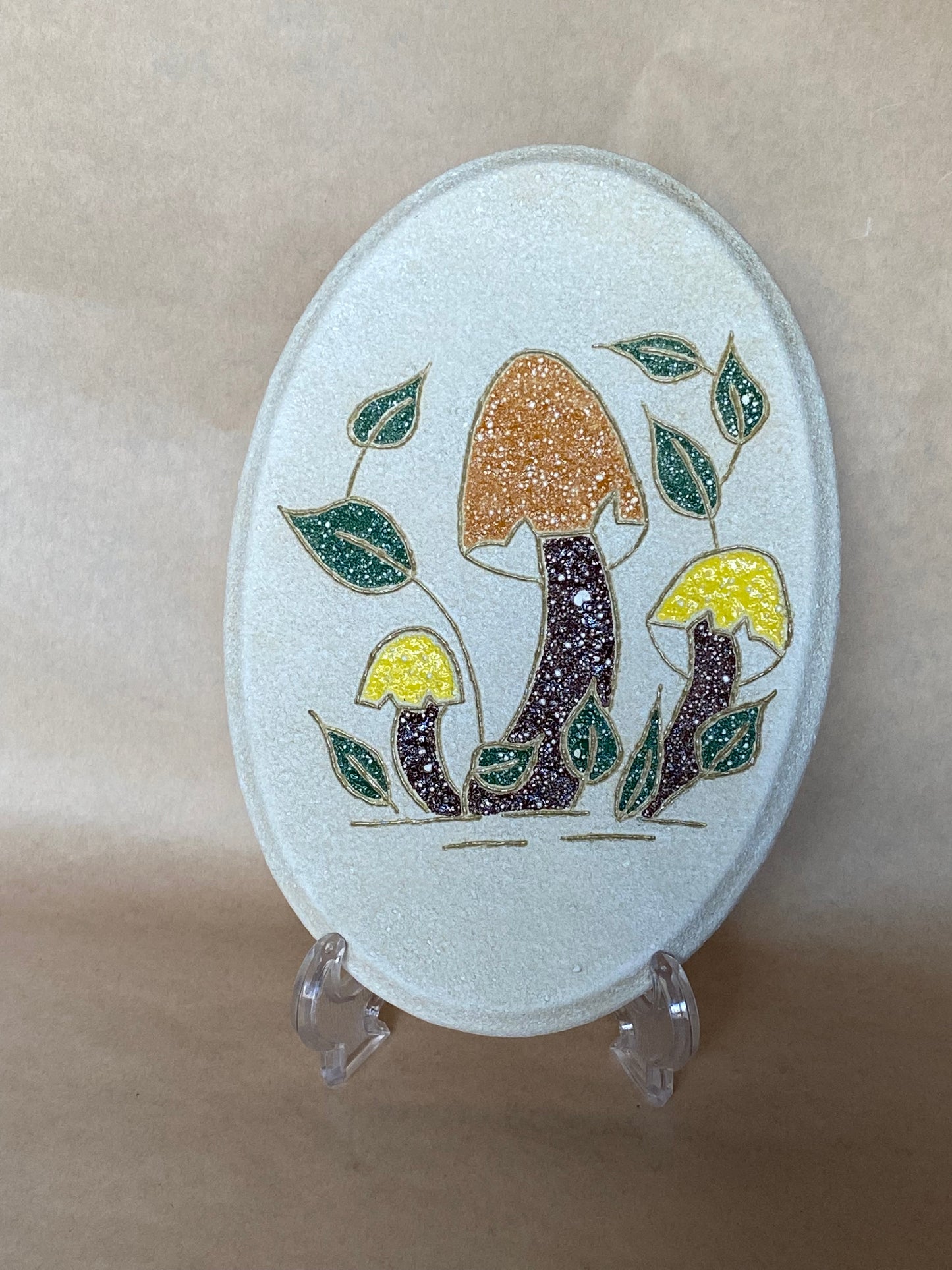 Vintage mushroom wall plaque by Reward