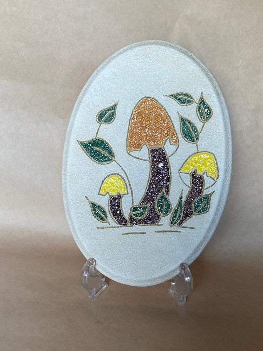 Vintage mushroom wall plaque by Reward