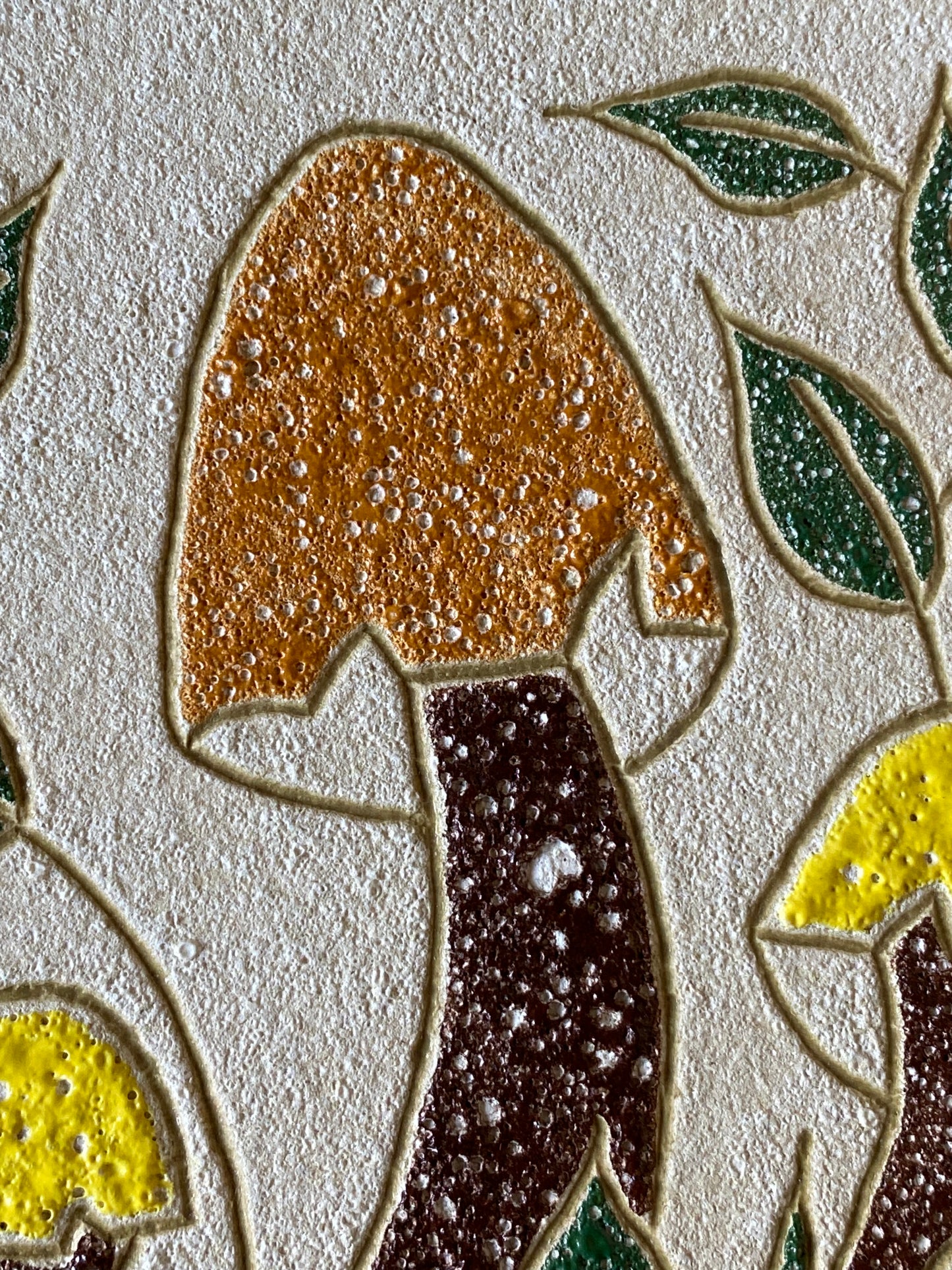 Vintage mushroom wall plaque by Reward
