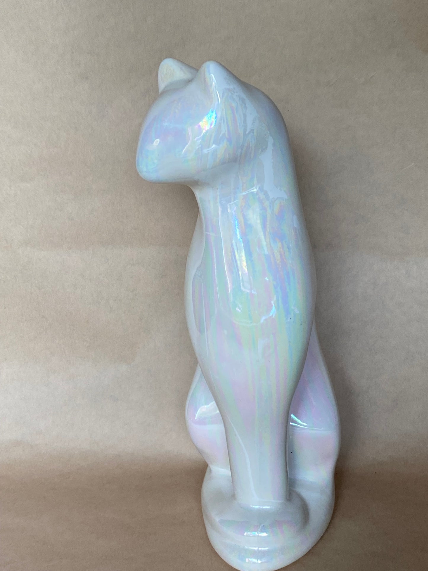 Vintage Rosenthal Netter iridescent white cat