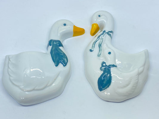 Vintage Japanese Duck family wall pockets