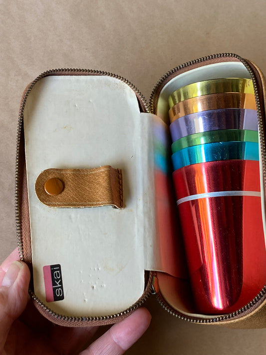 Skai anodised cups in case - 6