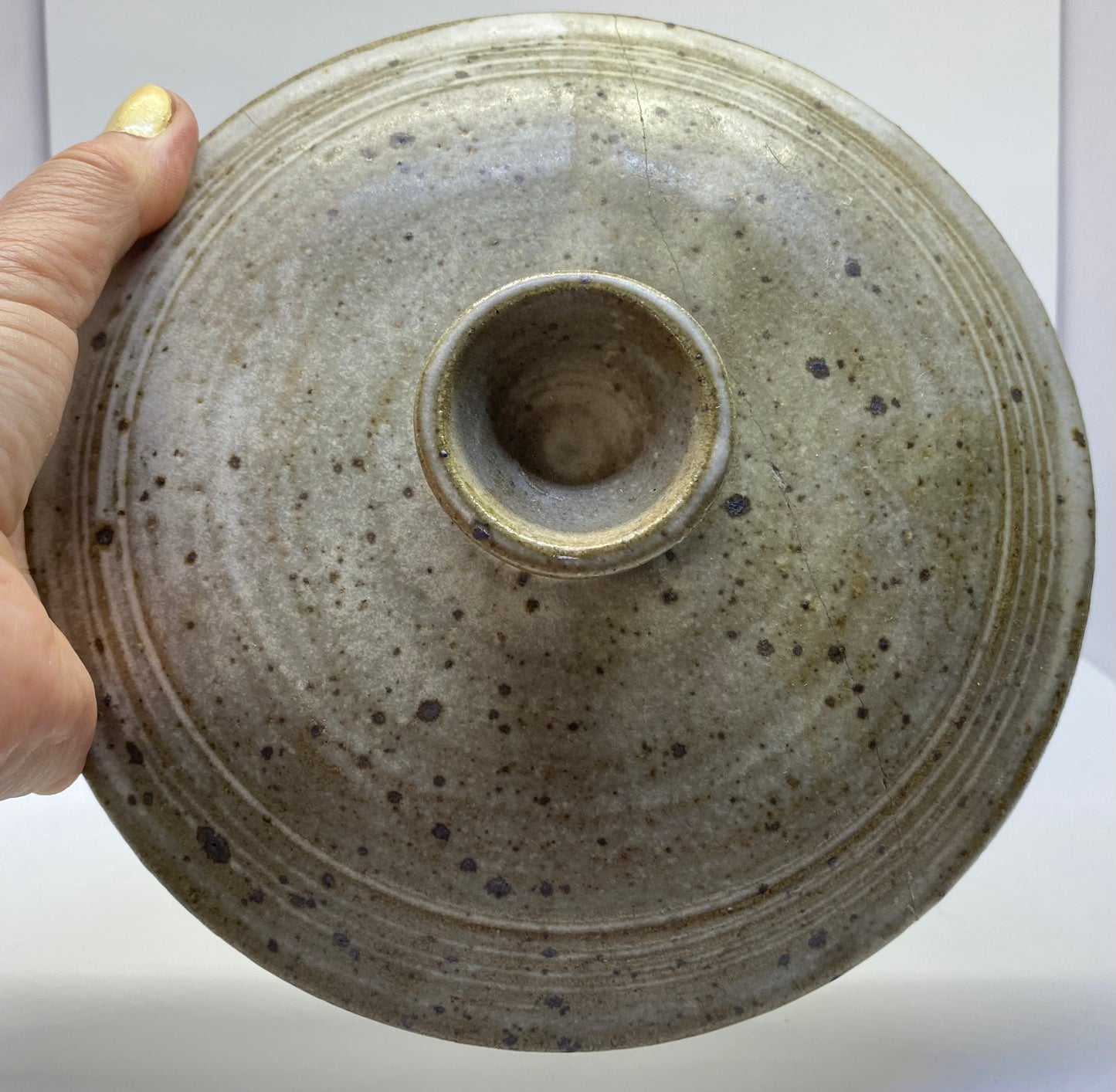 Cynthia Mitchell Tasmania - vintage pottery rice cooker - white dolomite glaze