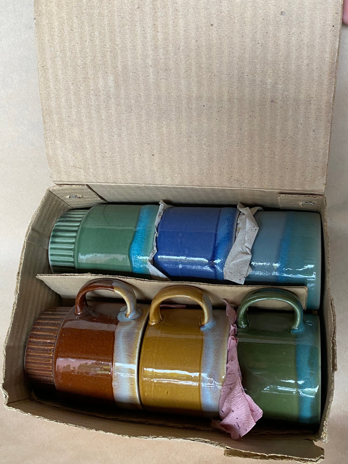 Vintage 80’s China stacking cups in original box.
