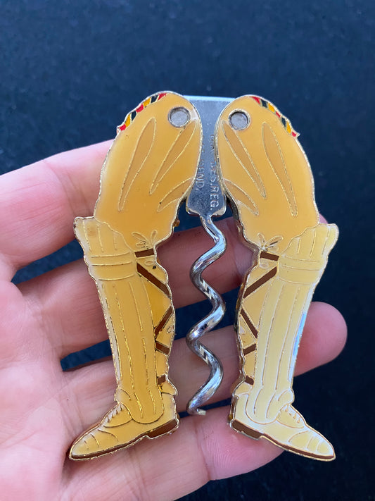 Novelty vintage cricket legs corkscrew