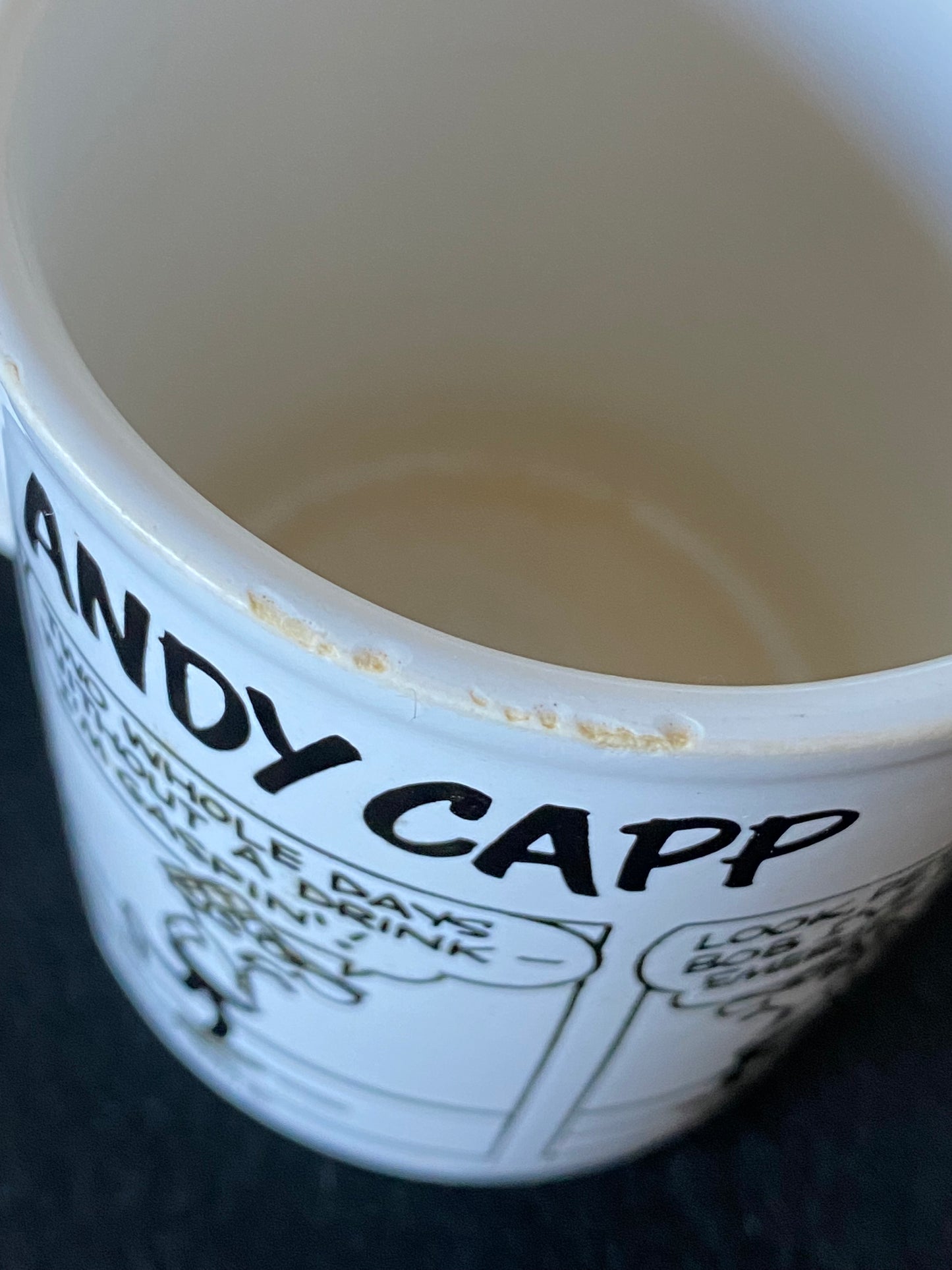 Vintage 1980s Andy Capp Cartoon "I'm gaspin!" Kiln Craft Cup